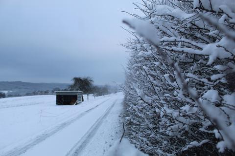 Dieses Foto stammt von unserem Leserfotografen Jan Karges, der diese beeindruckende Winterlandschaft in Waldsoms aufgenommen hat.