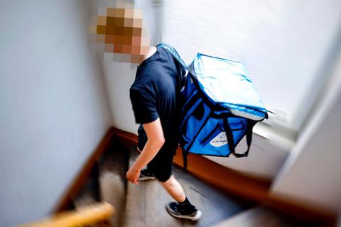 Der Lieferdienst mit den blauen Rucksäcken aus Mainz steht wegen angeblich schlechter Arbeitsbedingungen in der Kritik.  Archivfoto: Sascha Kopp