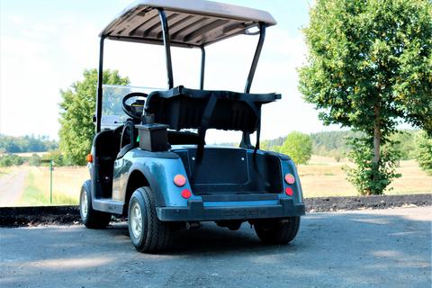 Endstation für den Elektro-Car, den viele Golfsportler aufgrund ihres fortgeschrittenen Alters zwingend brauchen, um die Platzrunde mit ihren 18 Löchern zu absolvieren.  Foto: Stoepler 