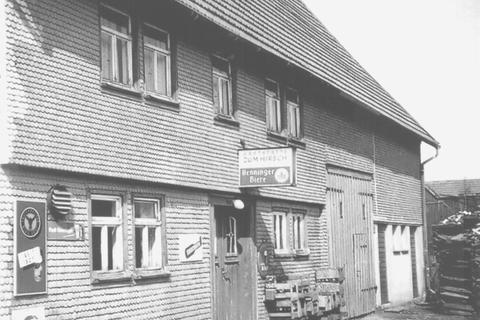 Das "Gasthaus zum Hirsch" in den 1960er Jahren.  
