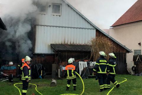 In Landenhausen wurde die Feuerwehr zu einem Gebäudebrand gerufen. Foto: Weber 