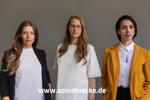 Das Gründungsteam des neuen Start-ups: Eva Cahill, Svenja Bickert-Appleby und Salma Akli (von links). Foto: Luisa Melzig