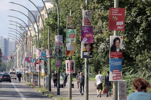 Werbung vor der Bundestagswahl 2017. Archivfoto: dpa