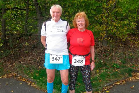 Rolf und Elvira Schrötter waren über 10,0 Kilometer am Start.  Fotos: Schrötter 